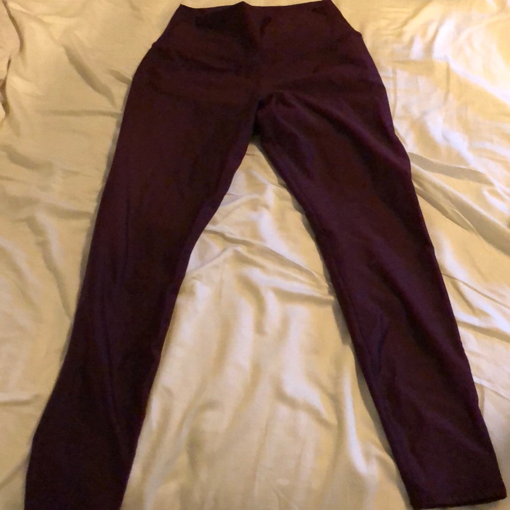Burgundy Cropped Active Pant